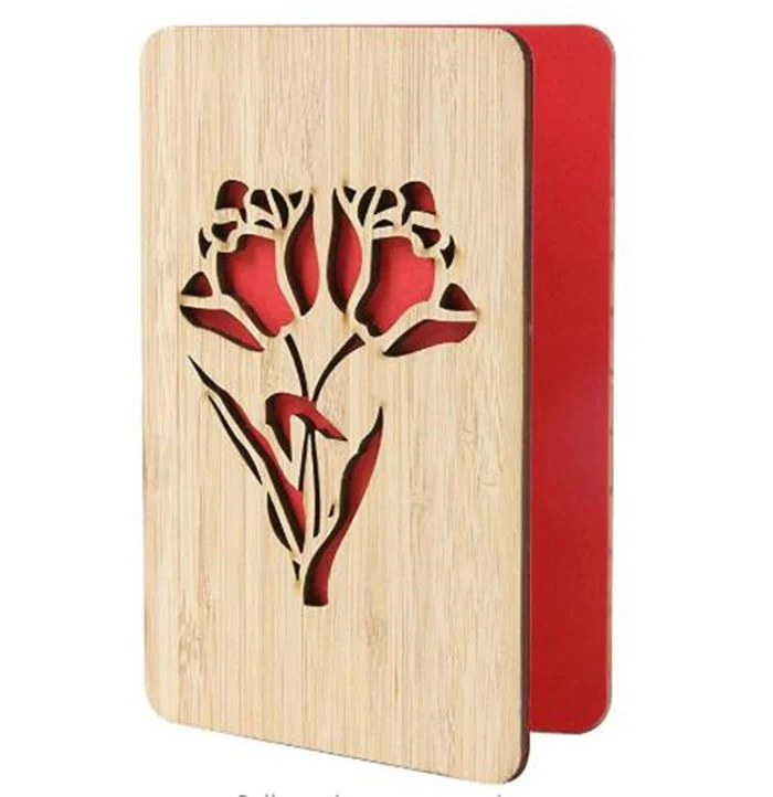 Gifts Wood Valentines Day Card Blank