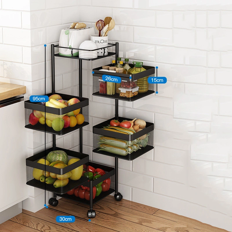 Shelf Rotating Living Room Floor Kitchen Storage Rack Mi15960