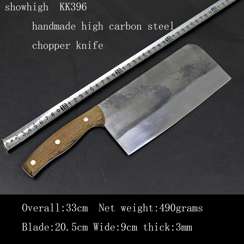 Conjunto de Facas de Cozinha em Aço Carbono de Alta Qualidade, Faca de Chef, Faca Santoku e Faca Picadora Kk396.