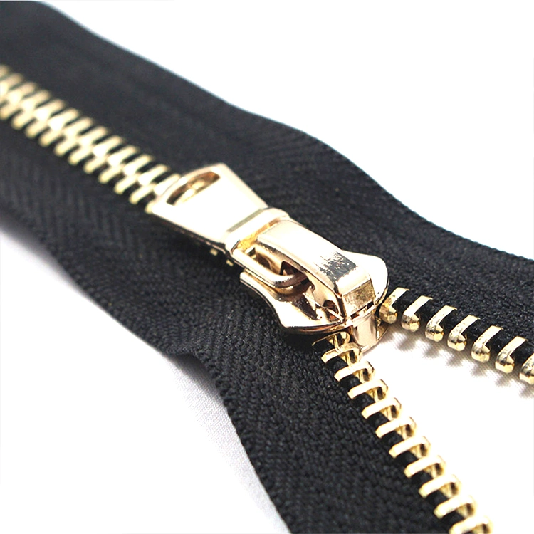 China Manufactory # 5 Metal Aluminium Zipper Open End