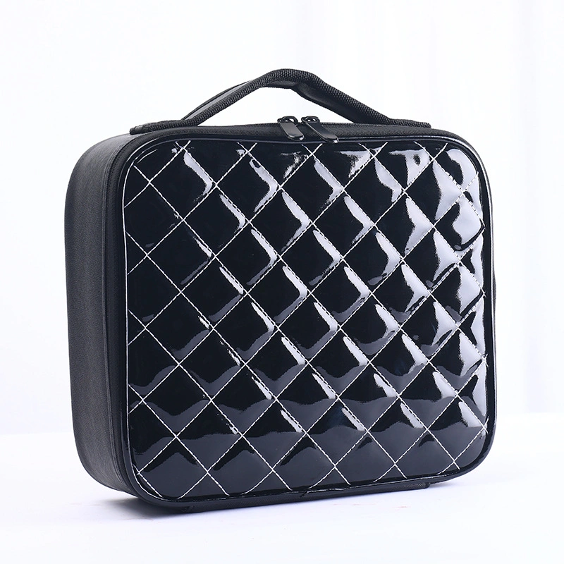 Professional Custom Large Capacity Travel Organizer Portable Storage Makeup Brushes Toiletry Box PU Leather Cosmetic Bags & Case