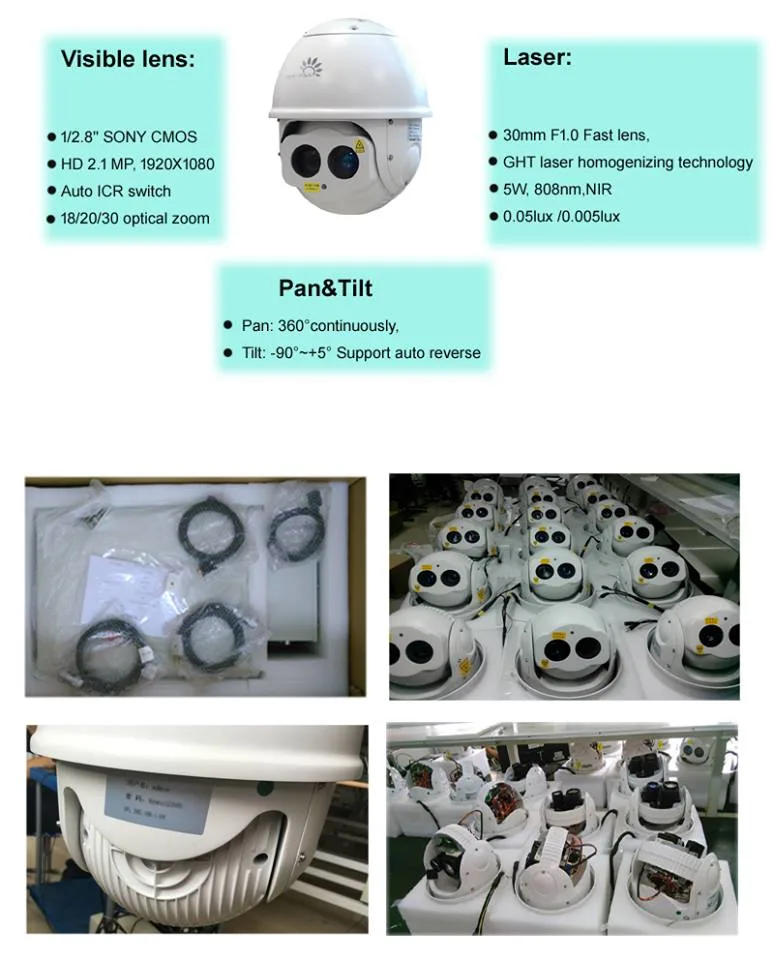 Security CCTV Web IP with RS485 Format Thermal Camera