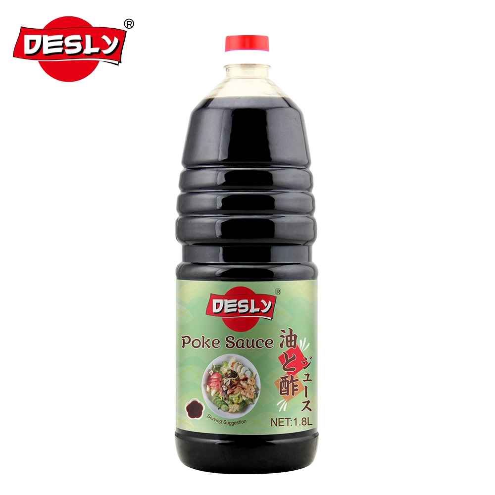 Japanese Flavor Salad Dressing Vinaigrette Sauce Wholesale Desly Brand 1.8L Poke Sauce for Supermarkets Food Industry