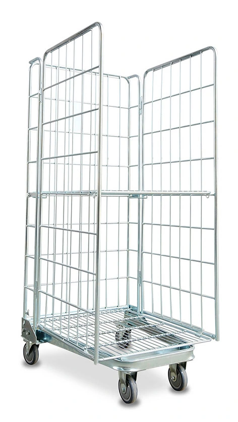 Wire Mesh Container Steel Metal Wire Box Warehouse Cage Box