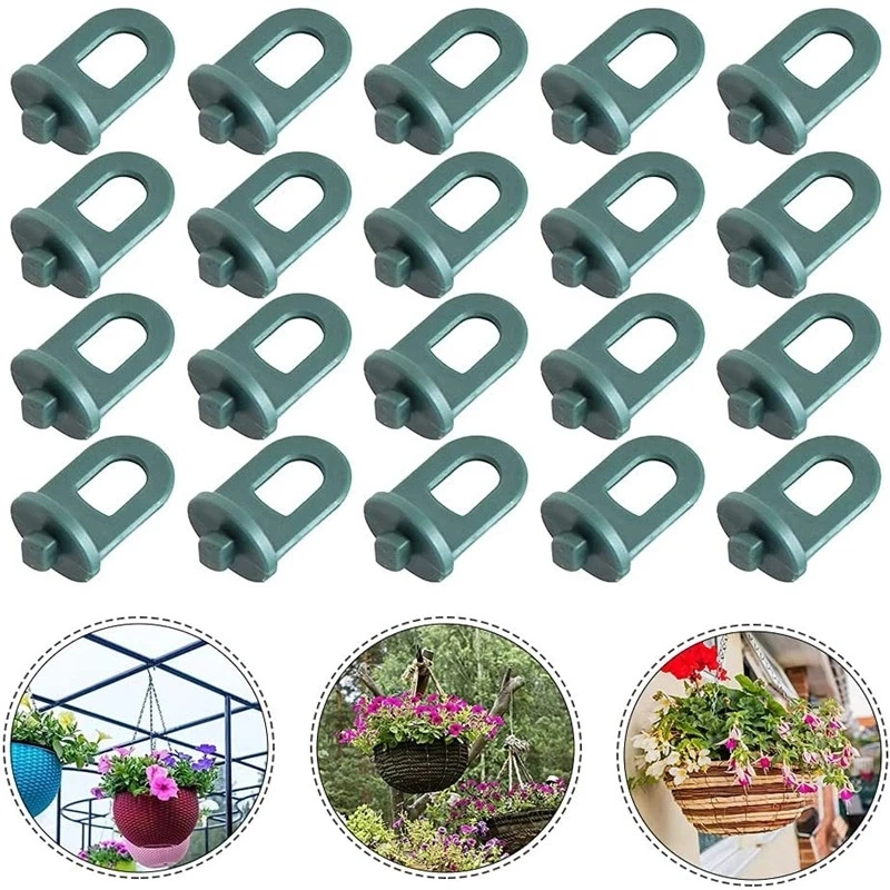 10PCS Plastic Greenhouse Hooks Flowerpot Hanger Clip Flower Basket Pothook Removable Plant Hanging Tool Garden Supplies
