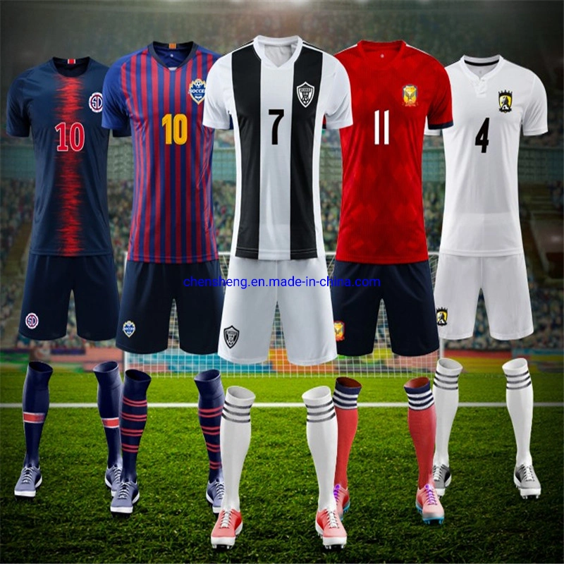 Men Sportswear Cheap Blank Football Wear Custom Team Heat Transfer Sublimation Printing Soccer Jersey