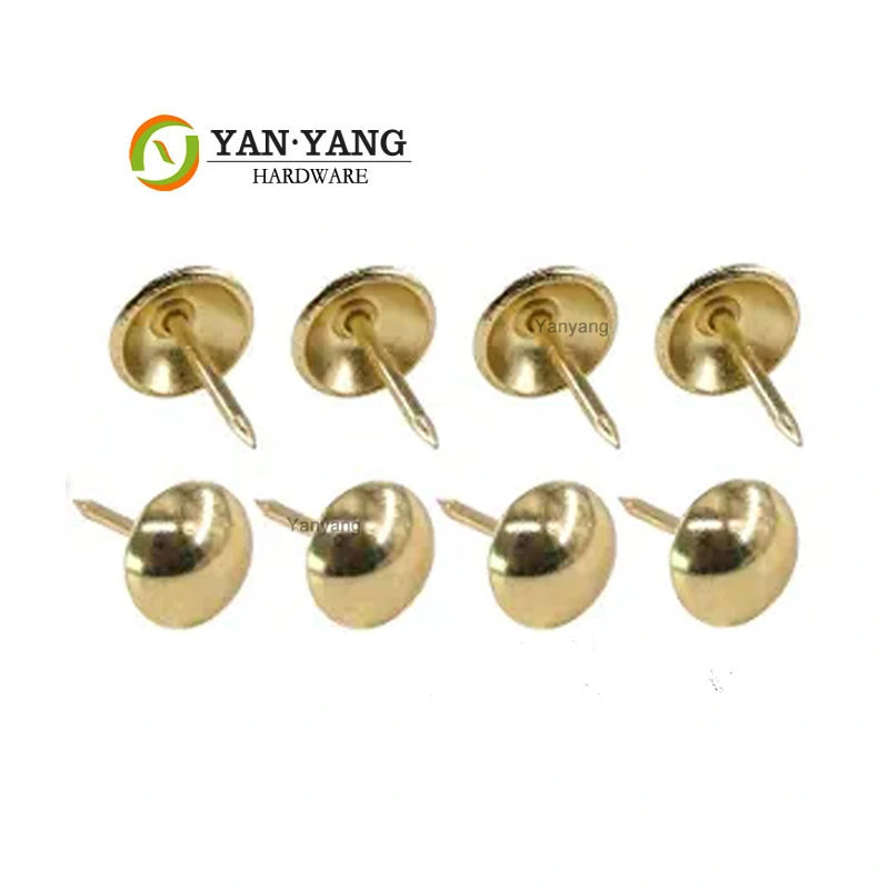 Yanyang Furniture Hardware with Golden Upholstery Round Head Decorative Sofa Nails