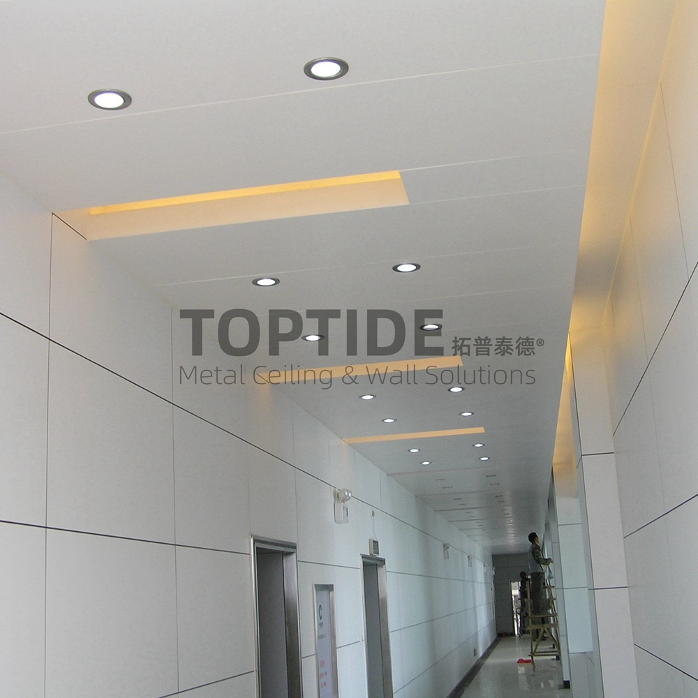 Laser Cutting Wooden Color Aluminium / Aluminum Wall Ceiling Decorative Panel