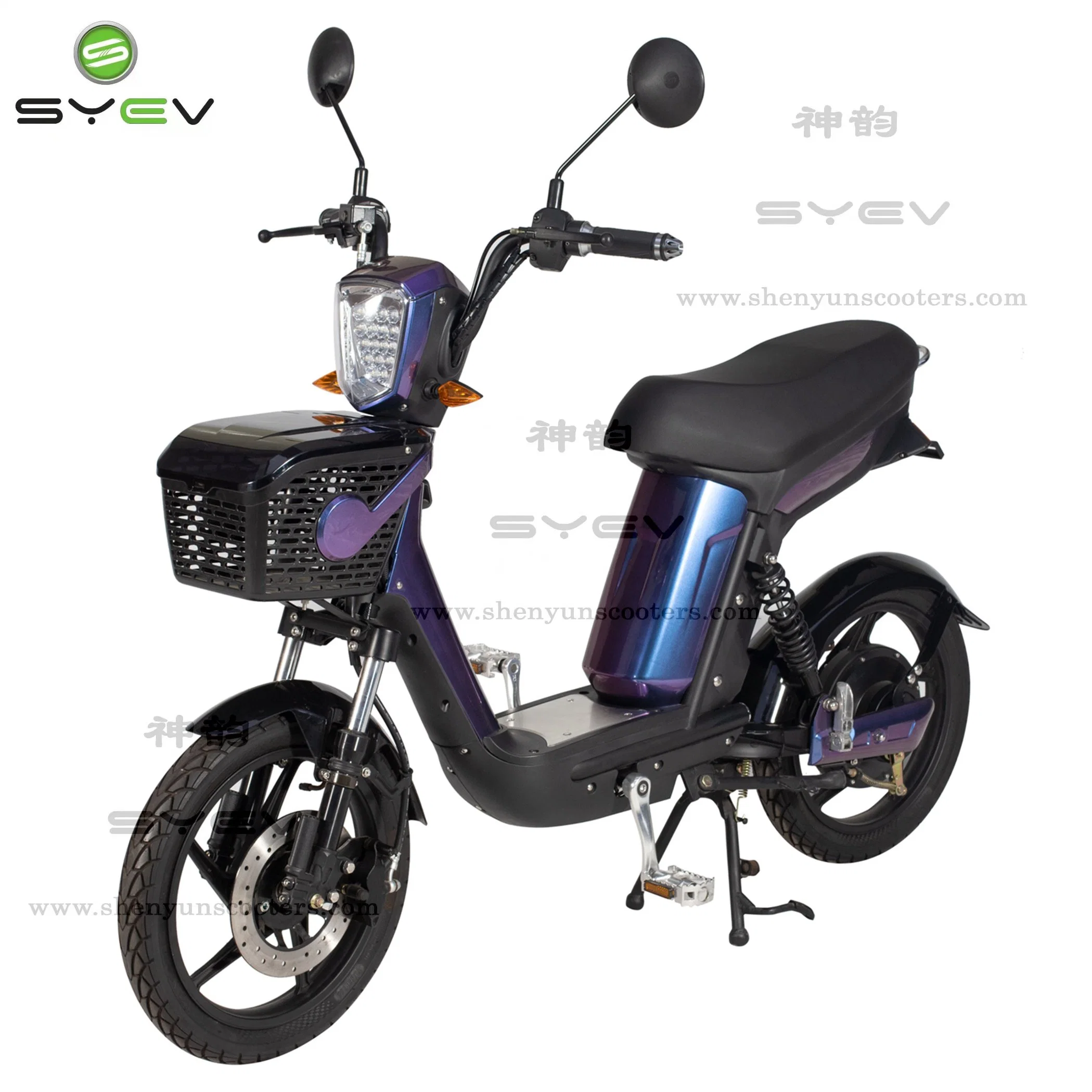 Syev 350W/500W Portable Battery Electric Moped Electric Scooter with Delivery Box