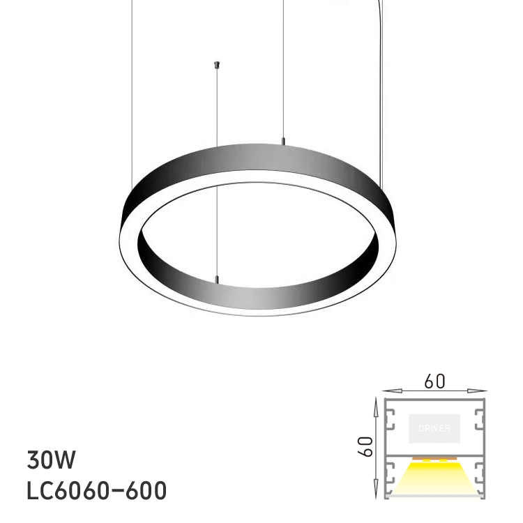 Дали-2 PIR LED Halo кольцо изогнутый профиль линейные лампы дали/Нажмите/дали-2 dt6/dt8 затемнение