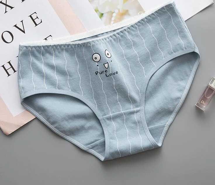 Girls Striped Underwear Panty Women Cotton Lingeries Briefs