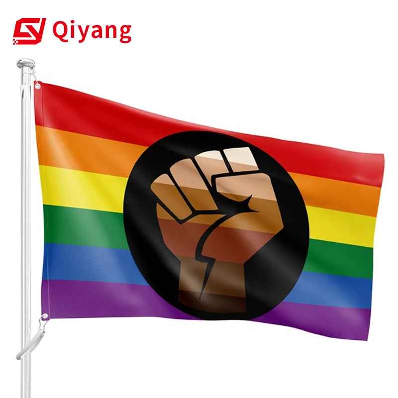 90X150cm Wholesale/Supplier Good Quality Full Color Printed Custom Printing Transgender Pride Rainbow Flags