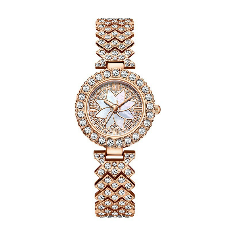 Relógio de conjunto Full Diamond Quartz pulseira Watch Jóias para mulher