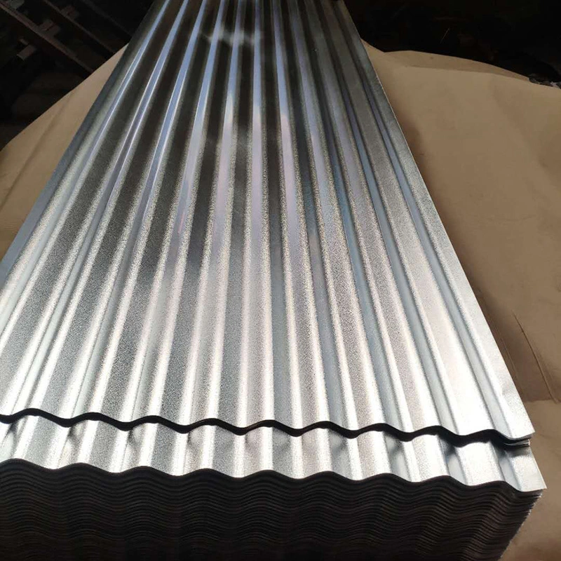 Folha galvanizada Hot Sale para telhados de metal preço/0.45 mm de espessura GI Folha de aço ondulado/chapa de cobertura para telhado em zinco Folha de telhado em ferro