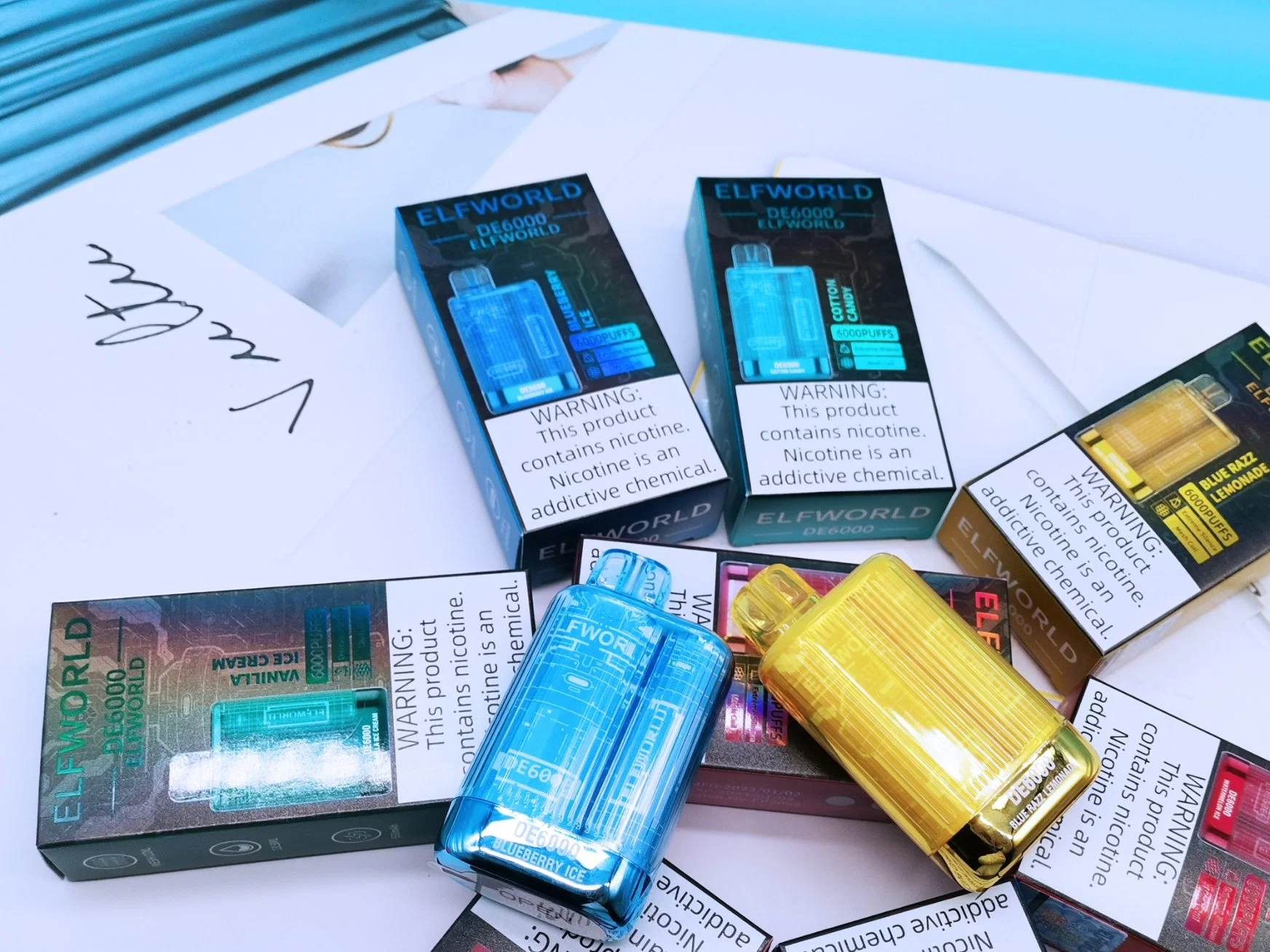 E Cigarette Disposable/Chargeable Vape Zovoo Disposable/Chargeable Vape Elux Legend 3500 Disposable/Chargeable Vape Te6000 Te5000 Puff Vape Elfworld De 6000 Puff 15 Flavor 5%2%0%Nicotin