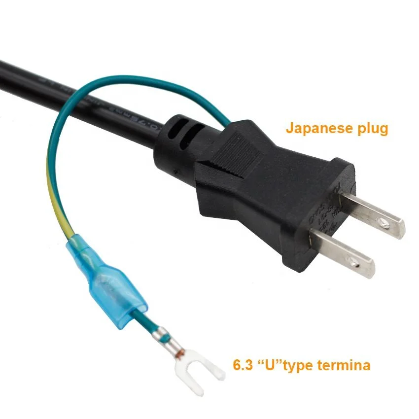 Japón Japón Cable de alimentación de PSE PSE aprobó 125V 2 clavijas Qp4 el enchufe de alimentación de CA Cable eléctrico