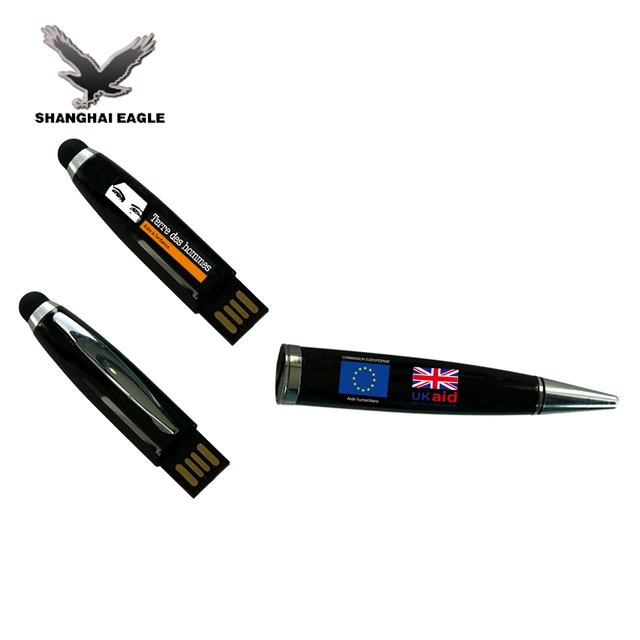 Lápiz memoria USB Flash Business Pen forma con logotipo personalizado