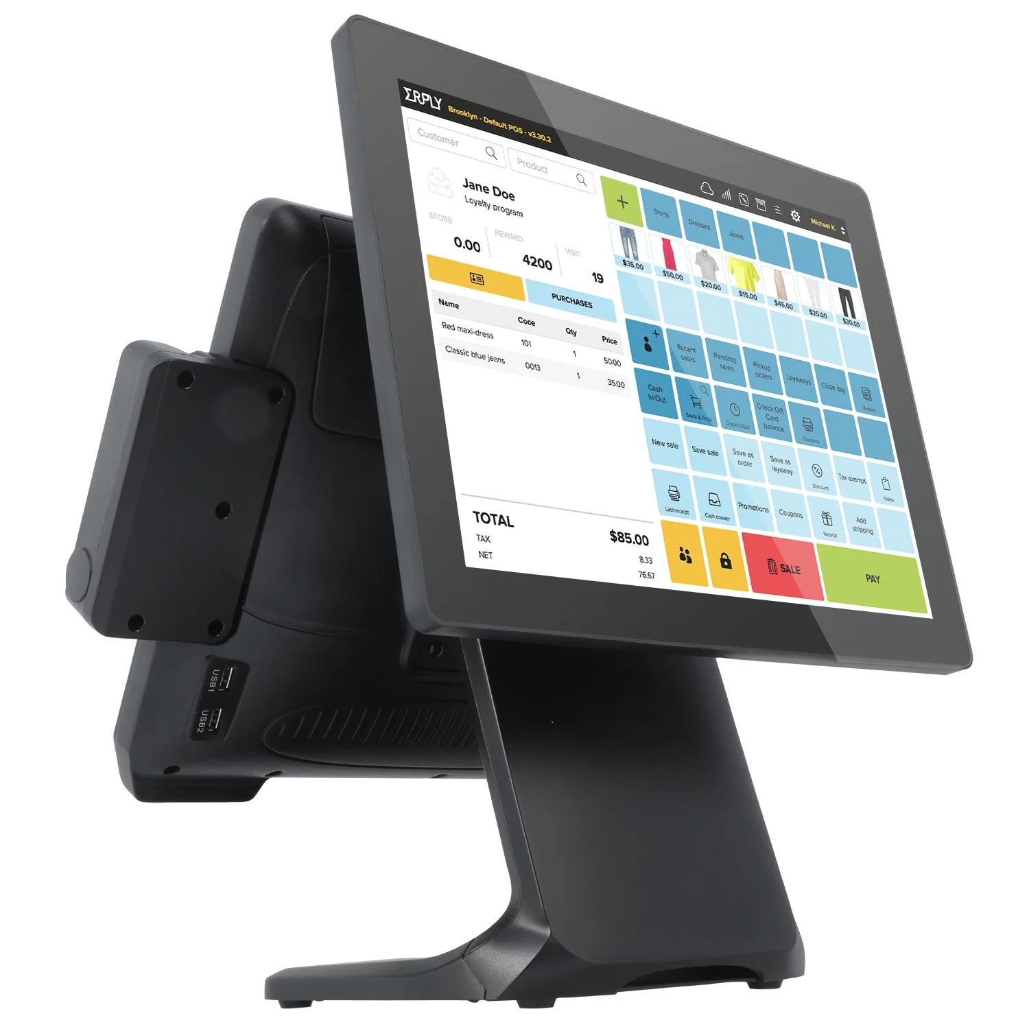 15inch Capacitive Touch Screen Cash Register POS System for Supermarkets