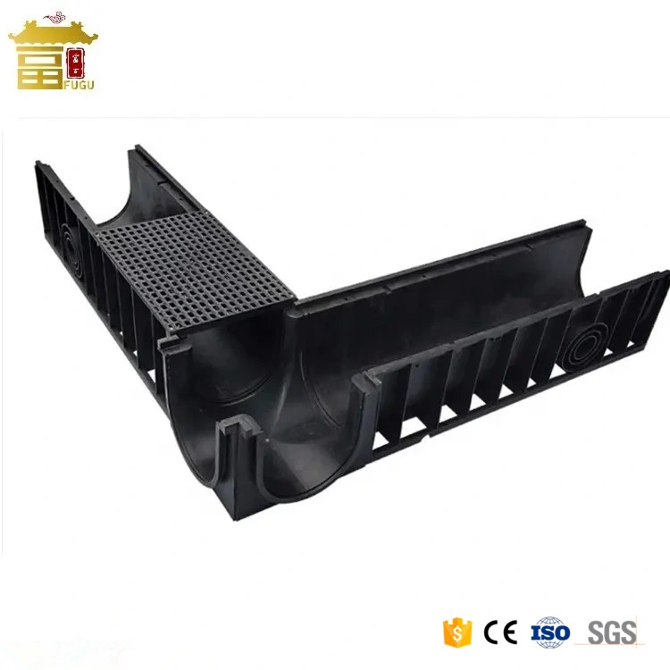 HDPE U Type Drainage System Polymer Sewerage Treatment Drainage Ditch 100-1000mm