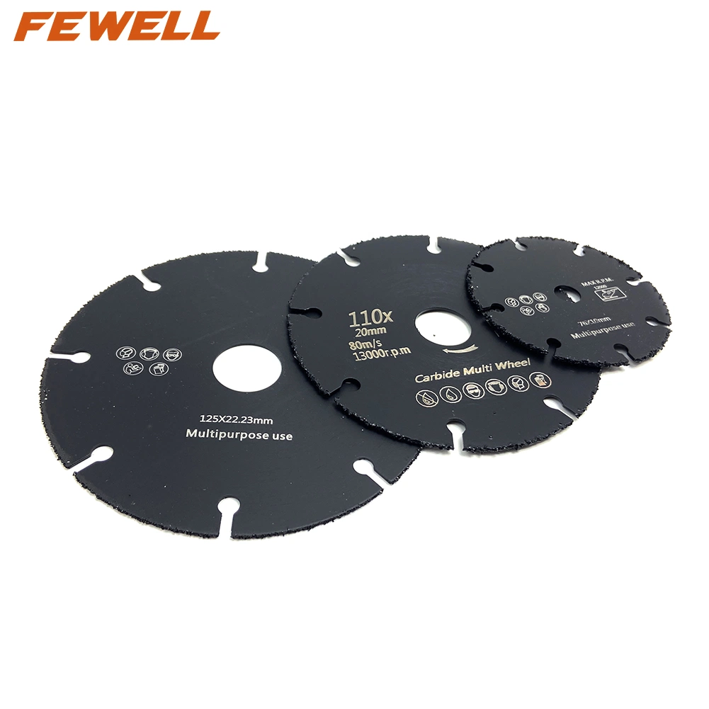 125mm Tungsten Carbide Grit Multi Wheel Cutter Cutting Discs for Wood Plastic