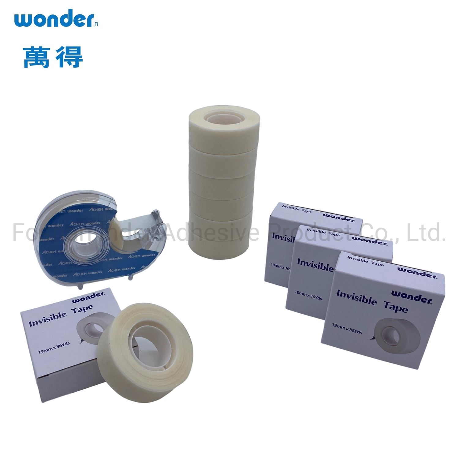 Marca Wonder Hot Sale cinta de papelería/dispensador de cinta/cortador de cinta OPP para Oficina