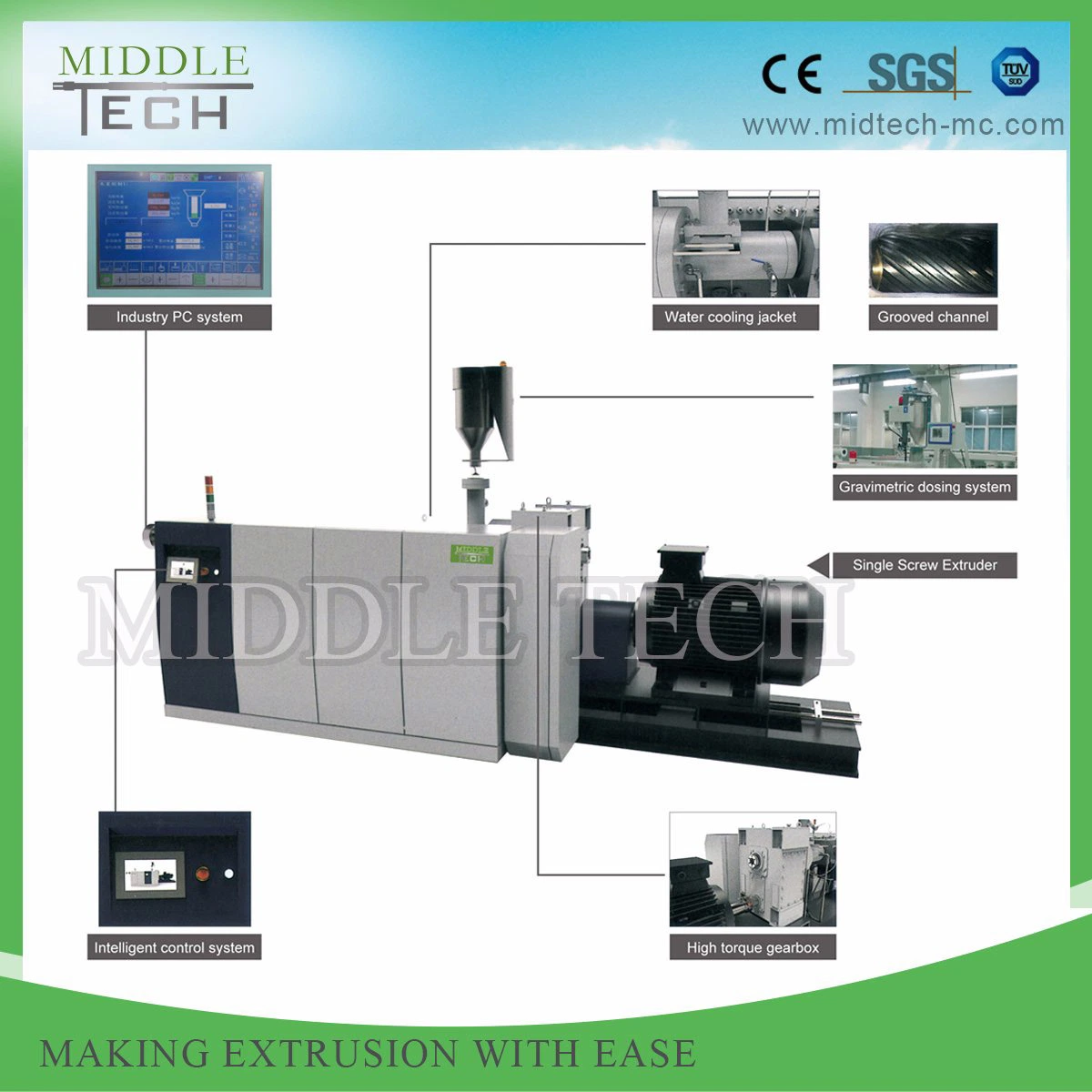 Extrusion/Extruder Making Machine for Plastic HDPE/PE/PPR Electrical Conduit/Water Pipe