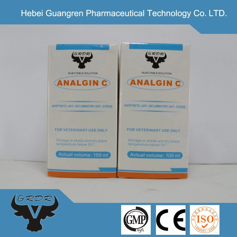 Analgin Injection Antipyretic for Animals Antipyretic for Fever, Rheumatic Hernia, Analgesia, Anti-Inflammatory, Pigs, Cattle, Sheep, Dogs, Cats and Pets