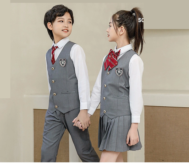 Custom Pants Pinafore Shirt Primary High School Uniform for Age 5-18