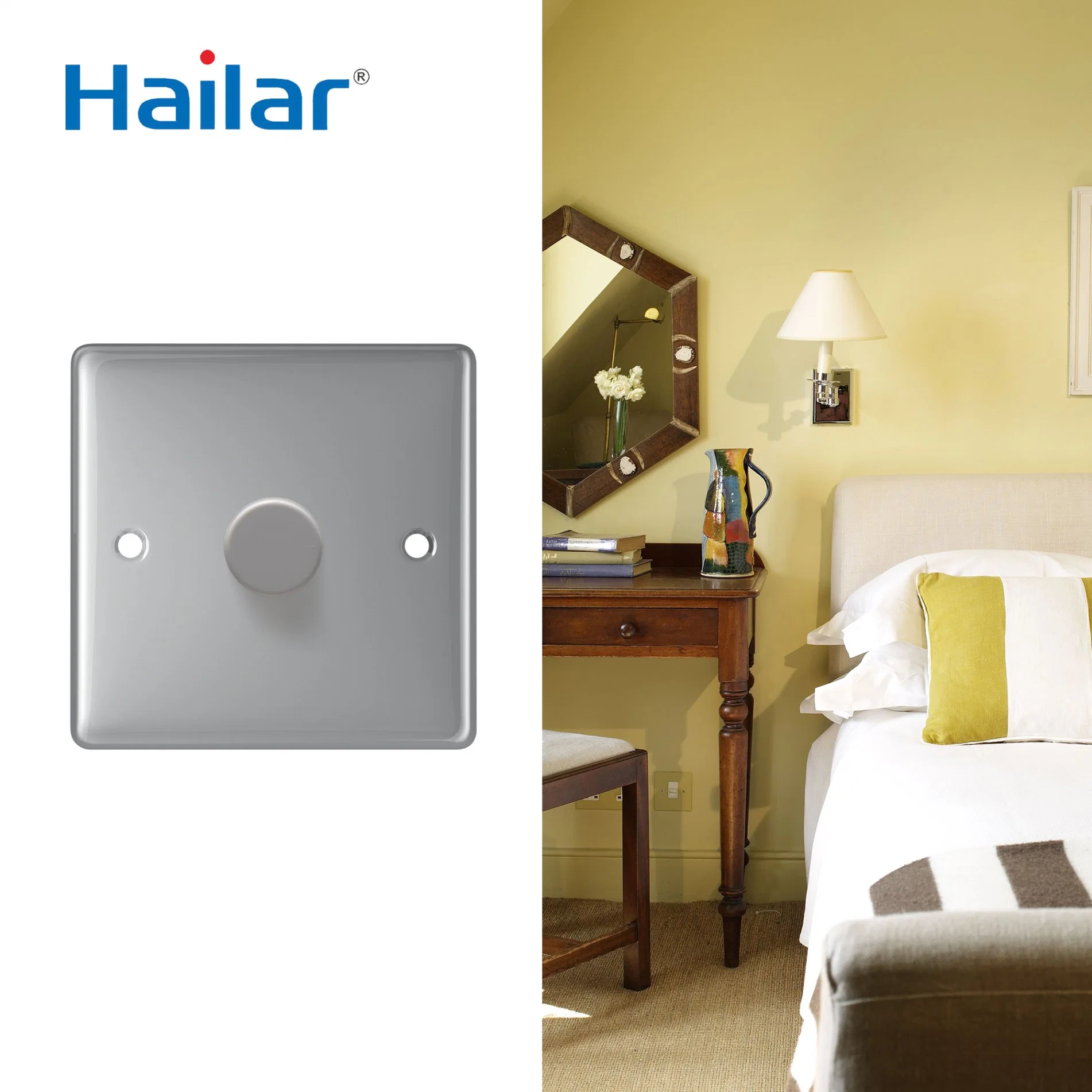 Hailar 1 Gang 1 Way Rotary Dimmer Switch