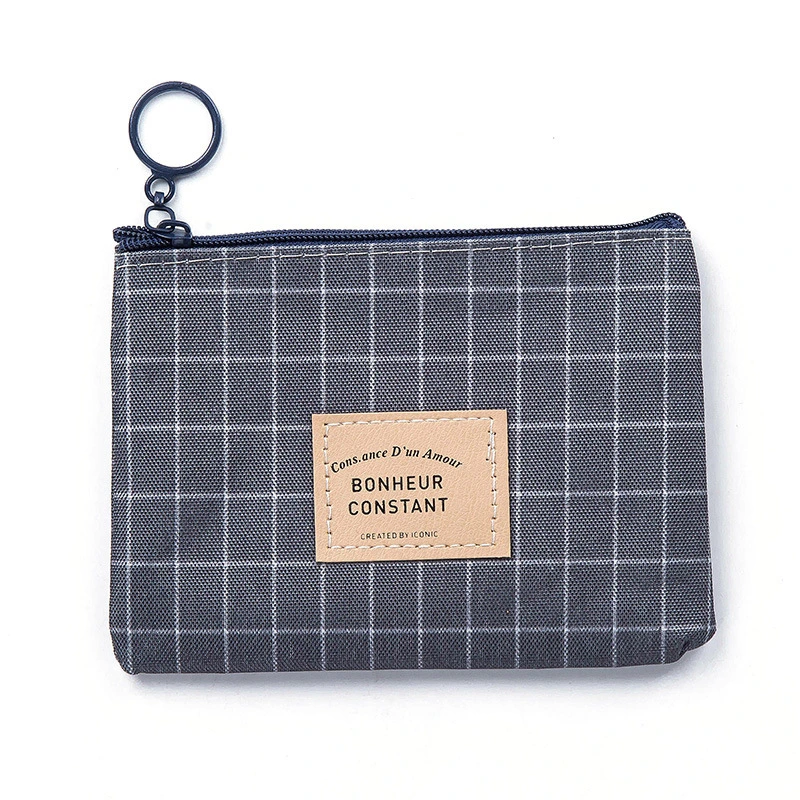 Fashionable and Beautiful, Portable and Durable Small Canvas Makeup Bag with Zipper