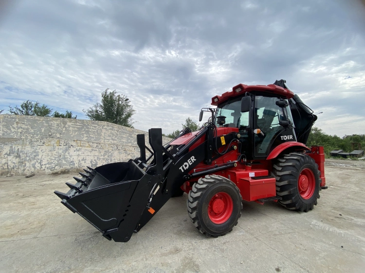 Internal Combustion Drive CE Approved Tder 1ton Mini Tractor Backhoe Loader