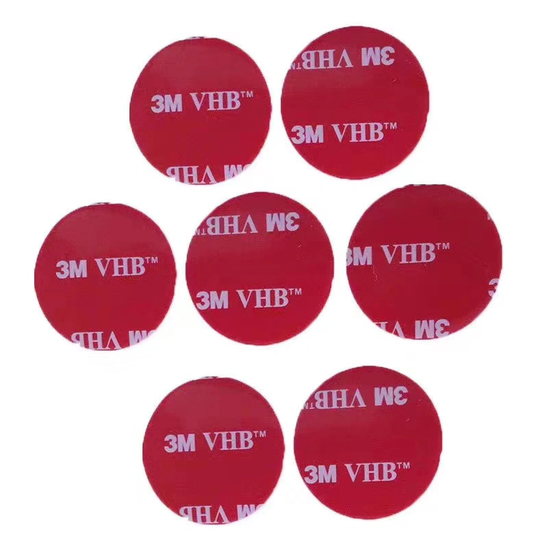 20/22/23 mm Circle Die Cut Gray Red Auto Car Tape Stickers Double Sided Adhesive Acrylic Foam Tape Mounting Tape