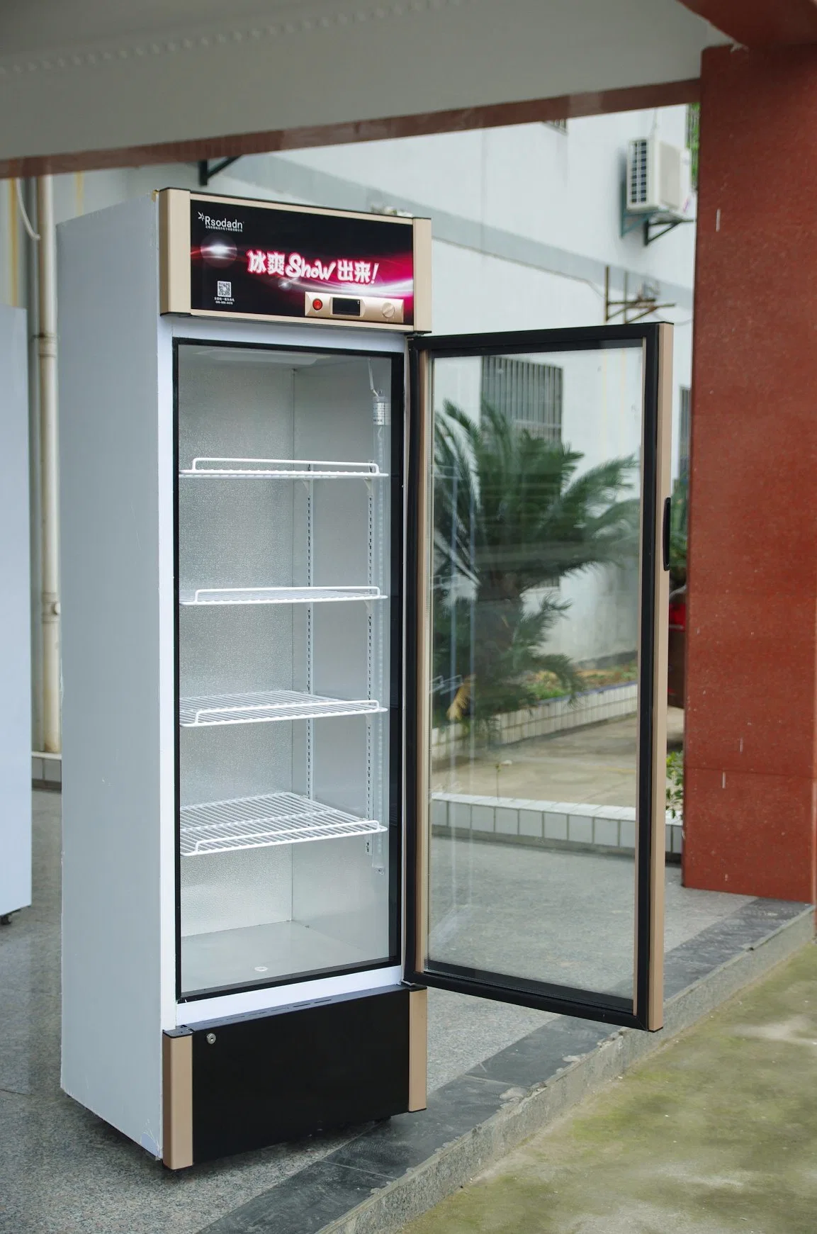 One Glass Door Commercial Vertical Display Beverage Showcase Cooler Fridge