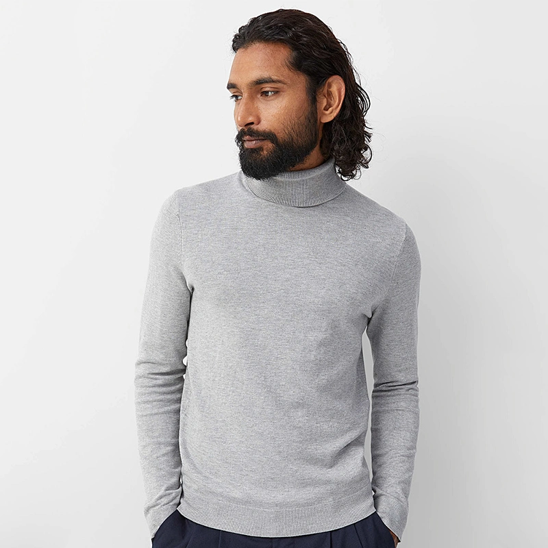 Los hombres Long-Sleeve Soft Touch Turtleneck Sweater