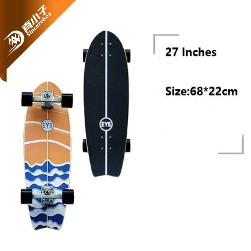 Tabla de surf en el exterior de las 4 ruedas Surfskate Carver Tierra 7 TELAS S7 Carretilla de madera de Maple Skate Surf