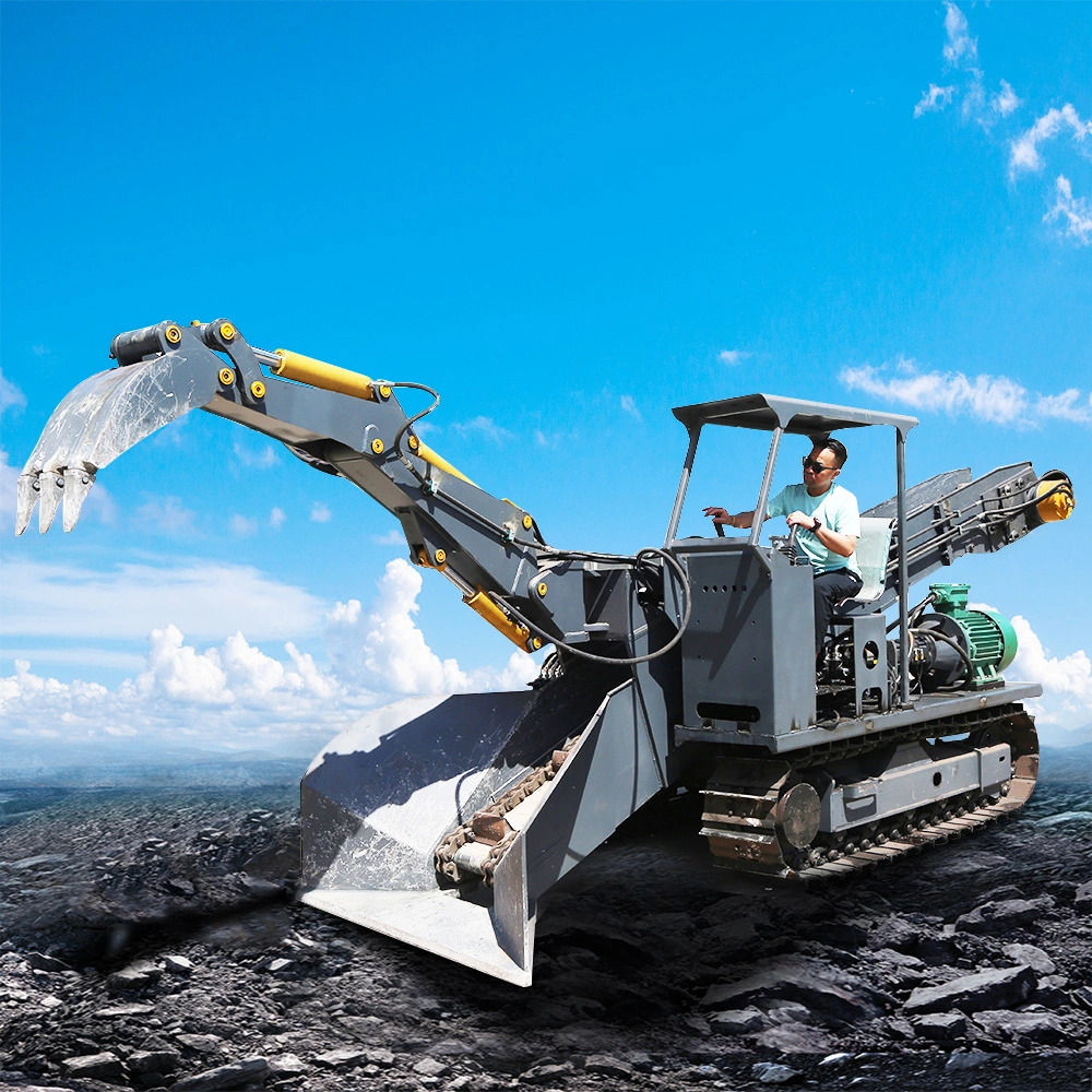 Coal Mine Explosion-Proof Electric Crawler Slag Raking Mining Crawler Type Wheeled Mucking Loader Machine