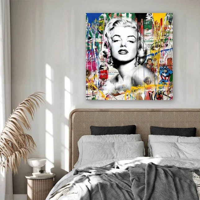 Factory Wholesale/Supplier Colorful Pop Girl Canvas Watercolor Paintings Wall Art