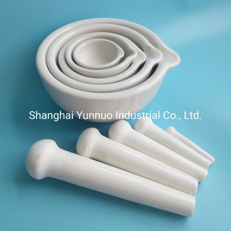 Ceramic Porcelain Mortar Pestle Sets for Laboratory