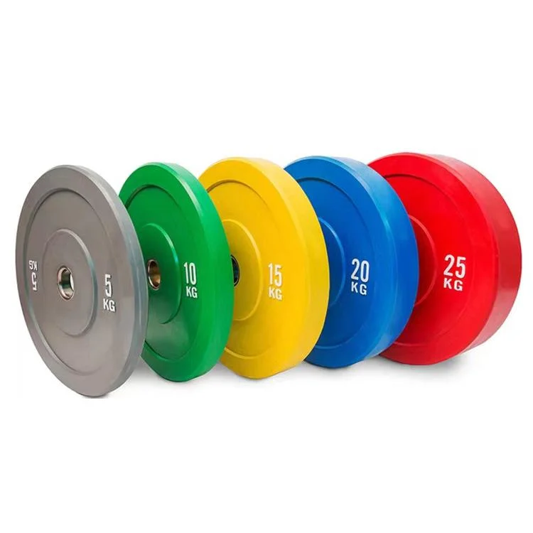 Sport exercice de force caoutchouc couleur plaque de poids pour la salle de sport