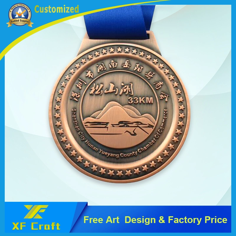 Professional Original Factory Customized Metal Art Crafts Award Sport Souvenir Medallion with Lanyard