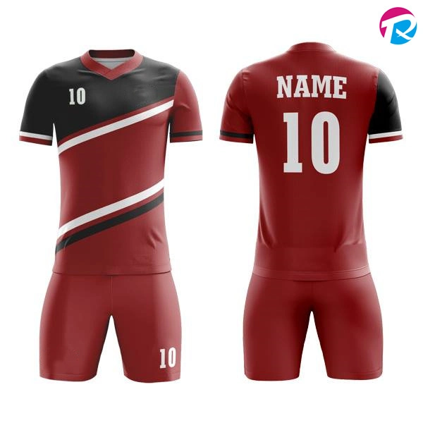 Uni Customized Sport Jersey Fußball-Set Sportbekleidung Atmungsaktiver Fußball Einheitliche Sätze