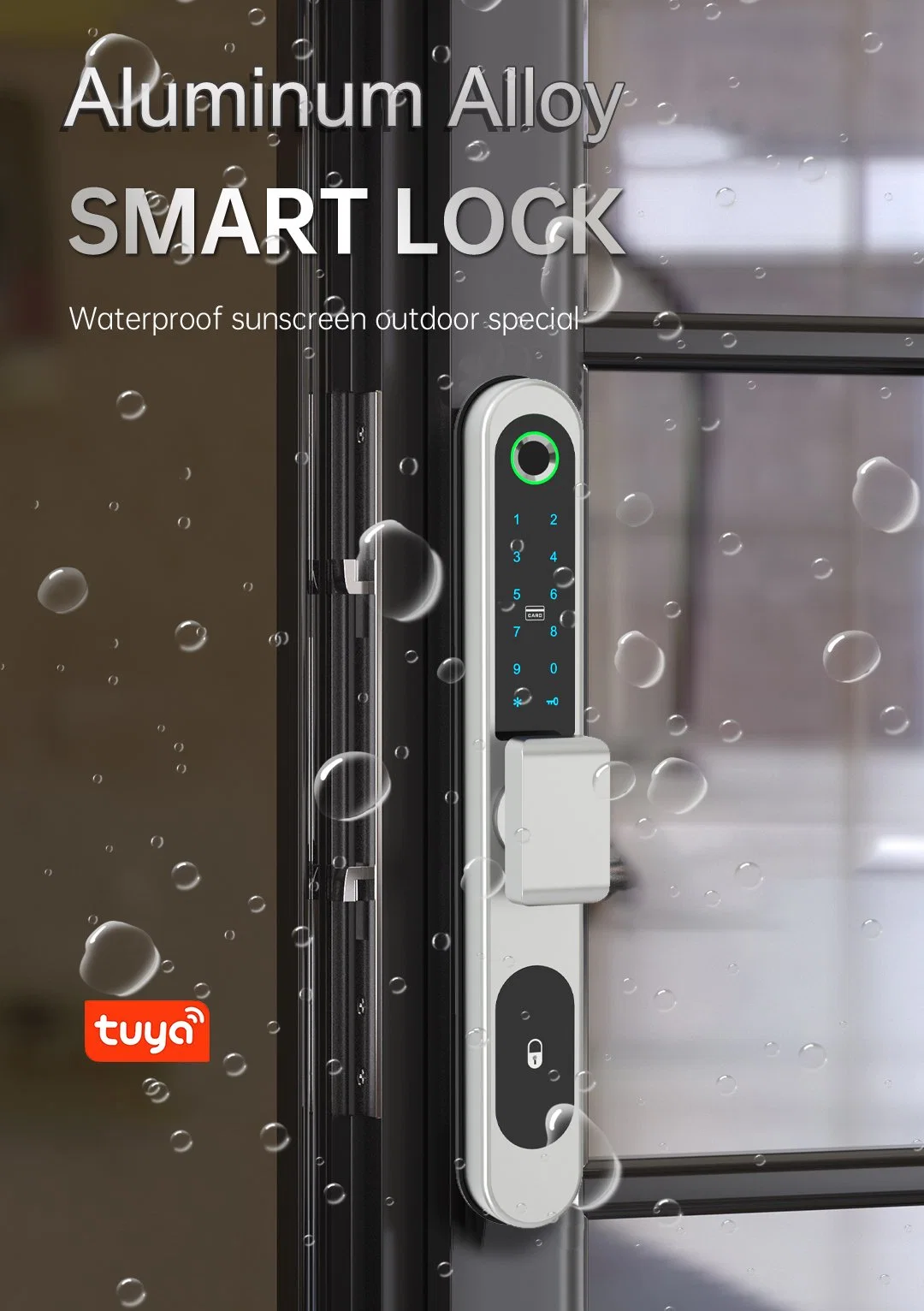 IP54 Waterproof Tuya Smart Electronic Biometric Fingerprint Lock