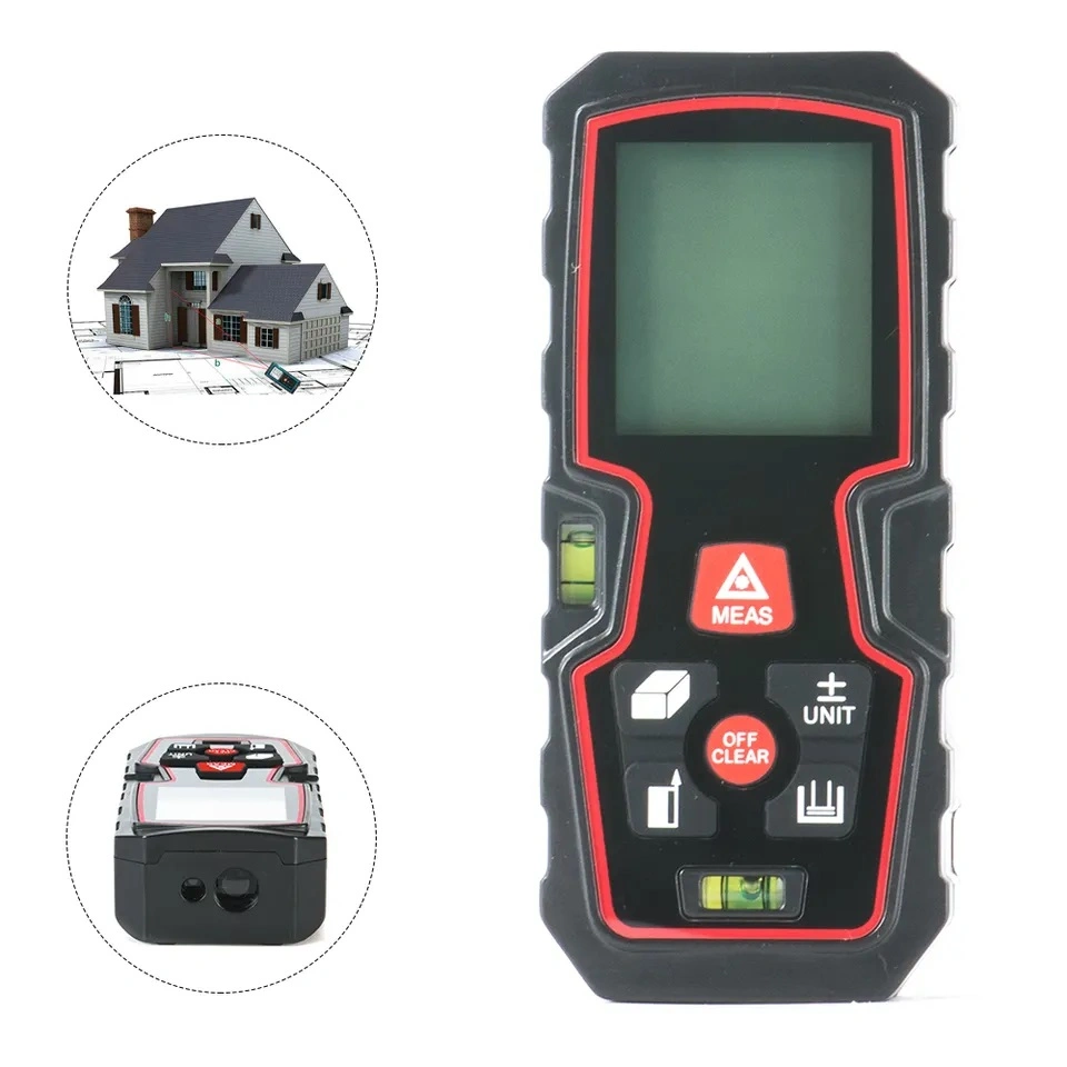 Laser Distance Meter IP54 Measure with 2 Bubble Levels Bigger Clear Backlight (LDM-S8A1 70)