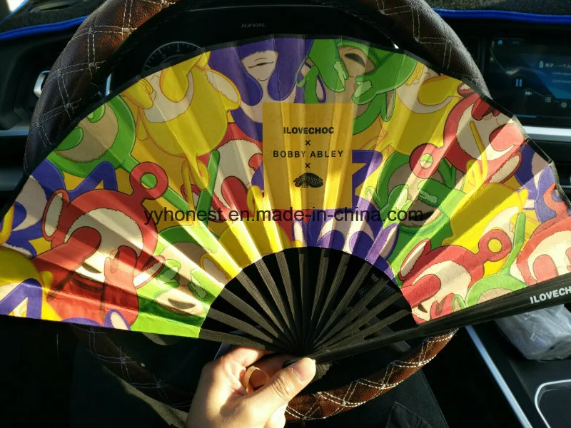 Unique Gift Decorative Handmade Cartoon Bamboo Folding Hand Fan