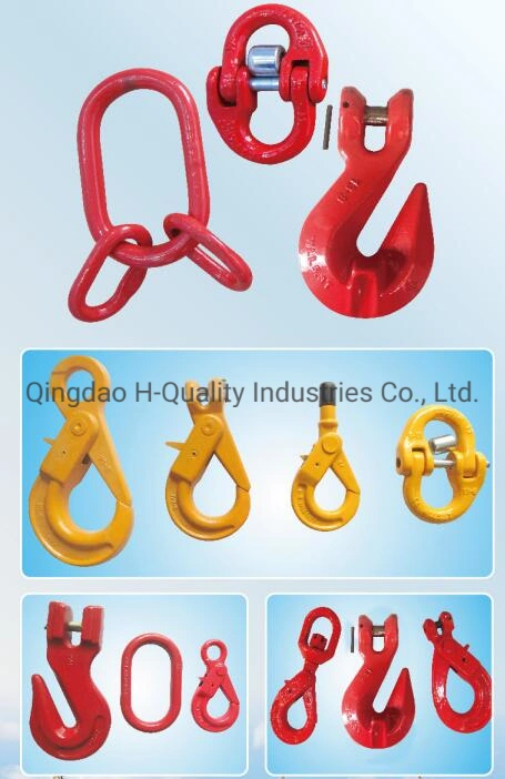 Hardware de rigging estampadas G80 Horquilla gancho autoblocante de tipo Europeo