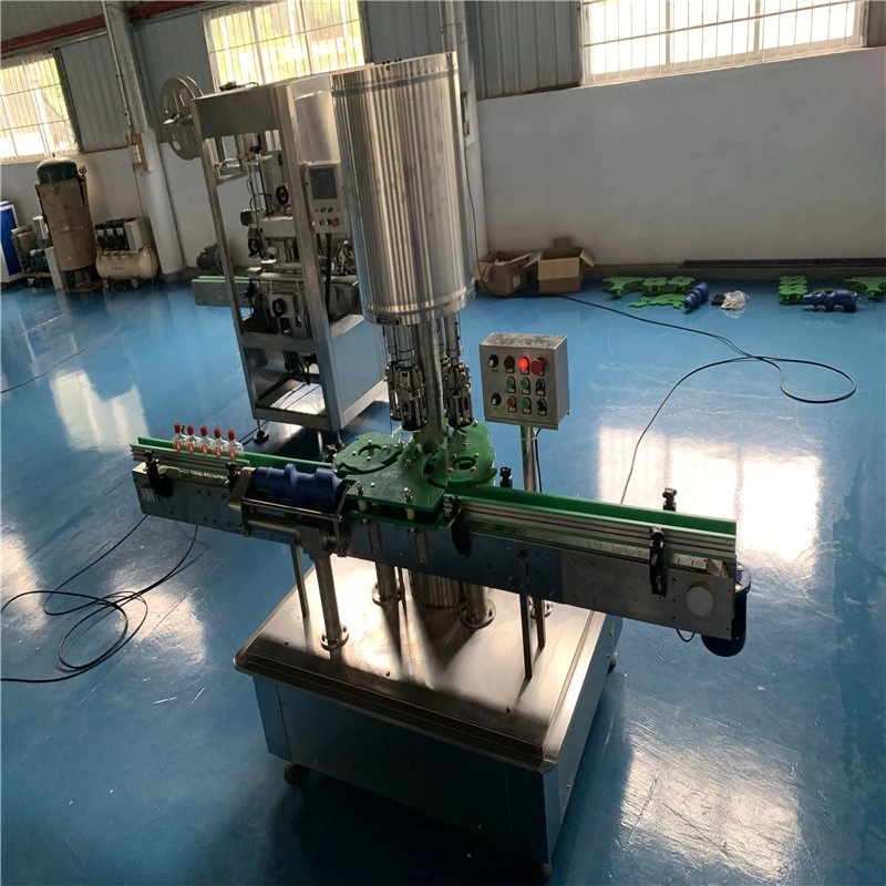 Automatic 4-Head Glass Bottle Capping Machine for Aluminum Screw Cap Capper