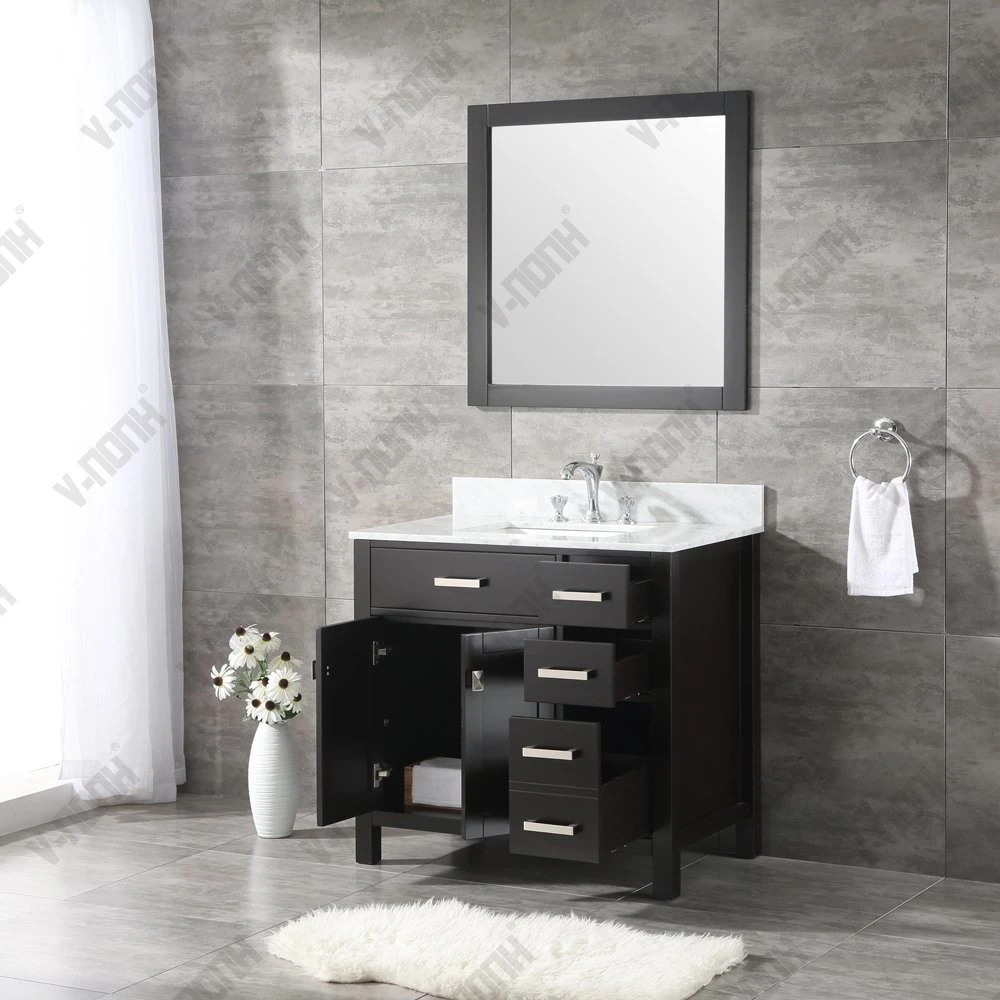 Modern Solid Wood Bathroom Countertop Storage Cabinets