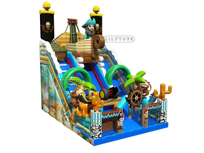 Atacado Pirate Slide Fun lâminas gigantes Pneumático Parque Infantil Exterior Slide para criança