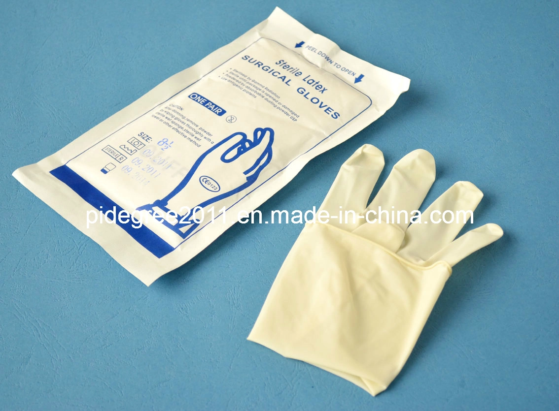 Hot Sell Latex Surgical Hand Gloves Sterile Disposable Medical Prices Manufacturer