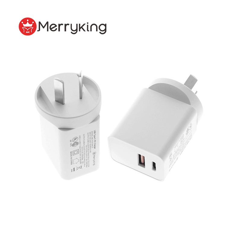 UL FCC CB S-MARK EU UK Us Argentina Plug 30W USB C Pd Type-C Charger Power Adapter Power Supply